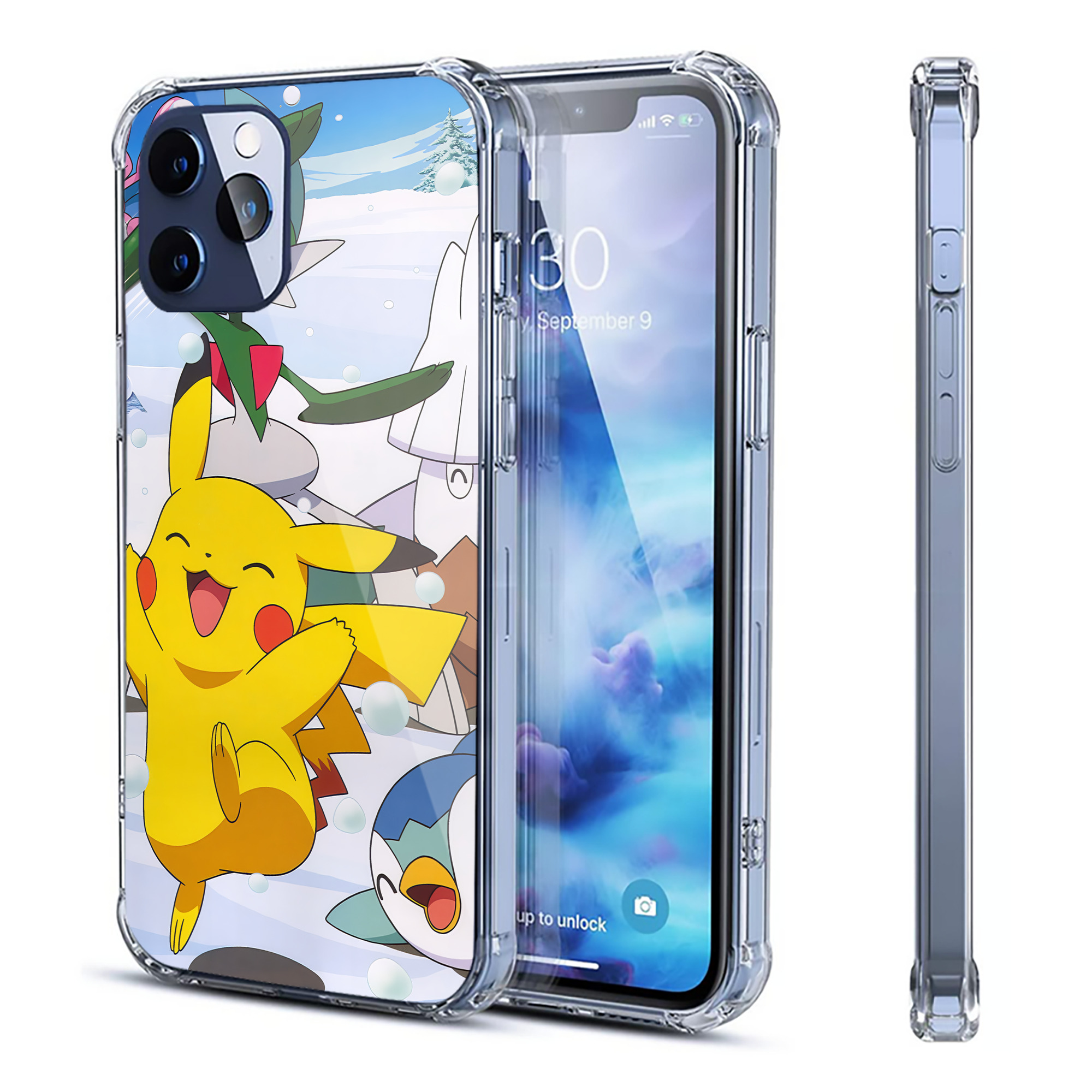 （画像用） ポケットモンスター Pokémon 【iPhone 12シリーズ対応】透明スマホケース（クリアソフトケース）